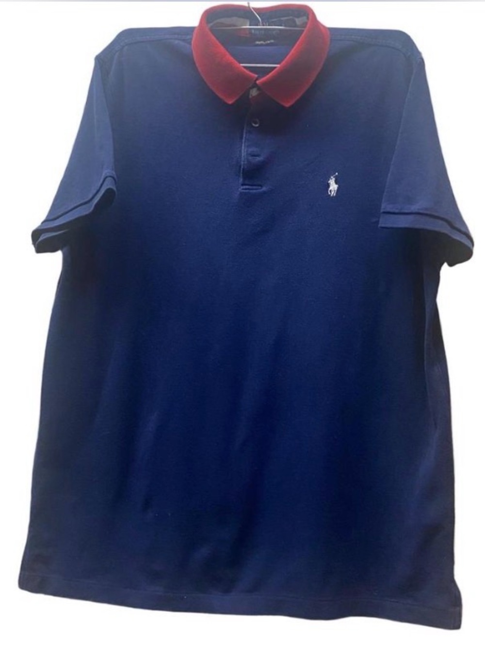 Ralph Lauren Navy Polo with Red Contrast Collar